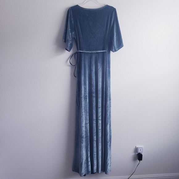Baltic Born Katelyn Velvet Maxi Wrap Dress New Without Tags - Picture 6 of 8
